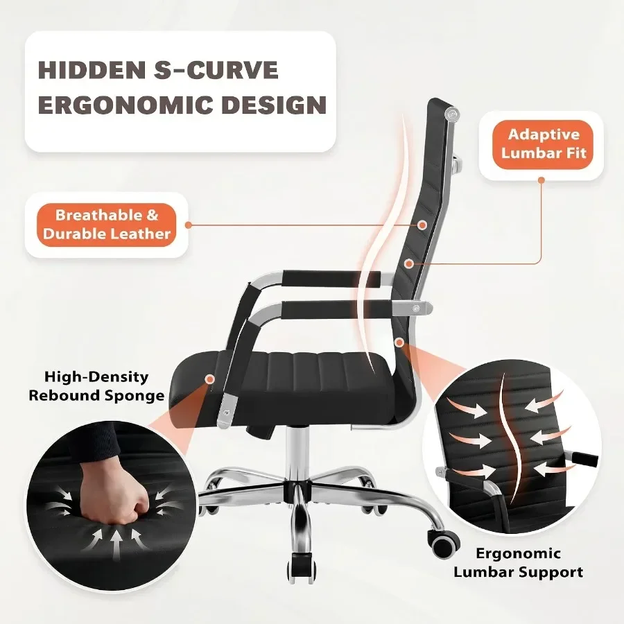 人間工学に基づいた設計で、会議室での使用に適した、高級感のあ - Ergonomic Office Chair のレビューと価格