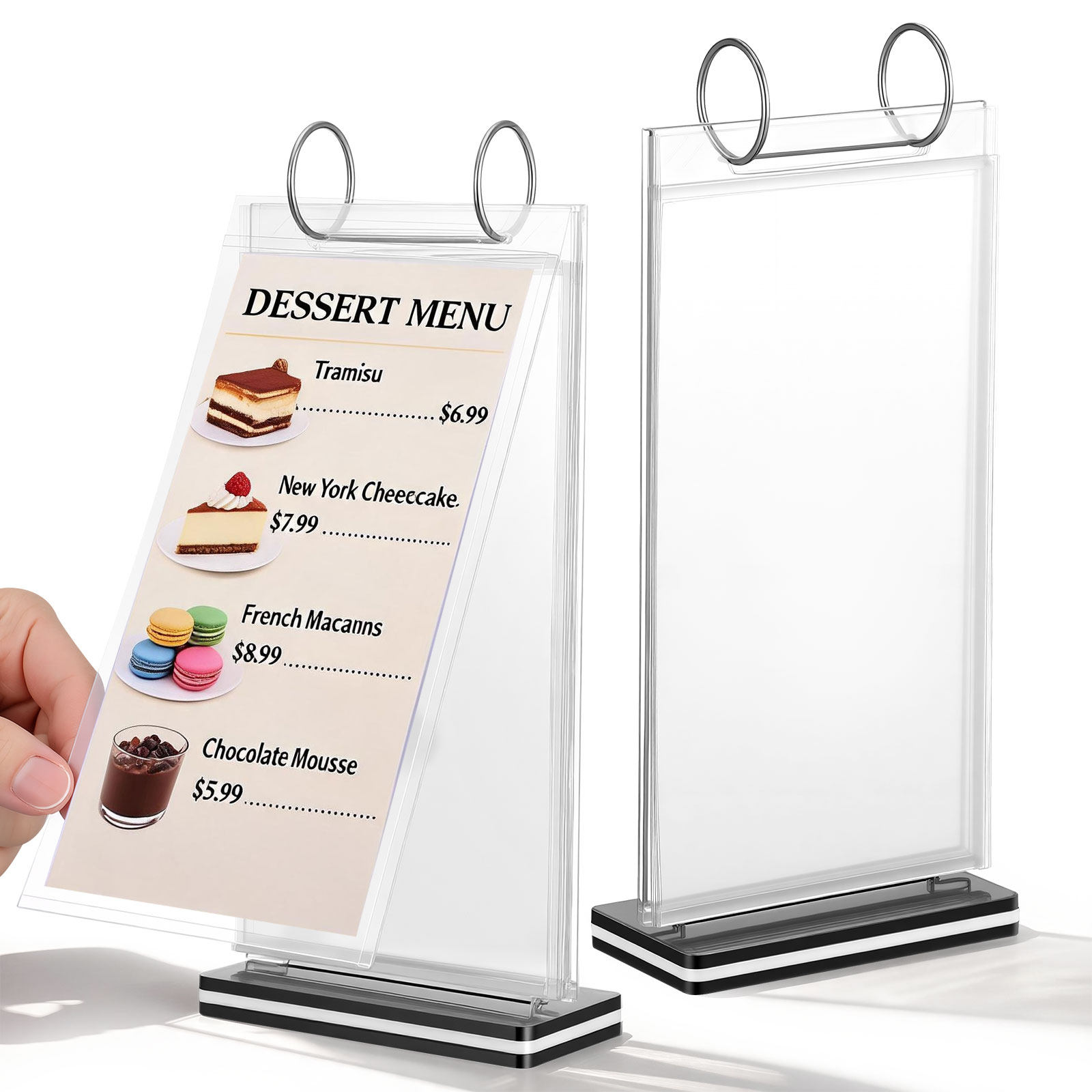 2個入り、折りたたみ式のメニュースタンド。洗練されたモダンな - Document Holder Stand のレビューと価格