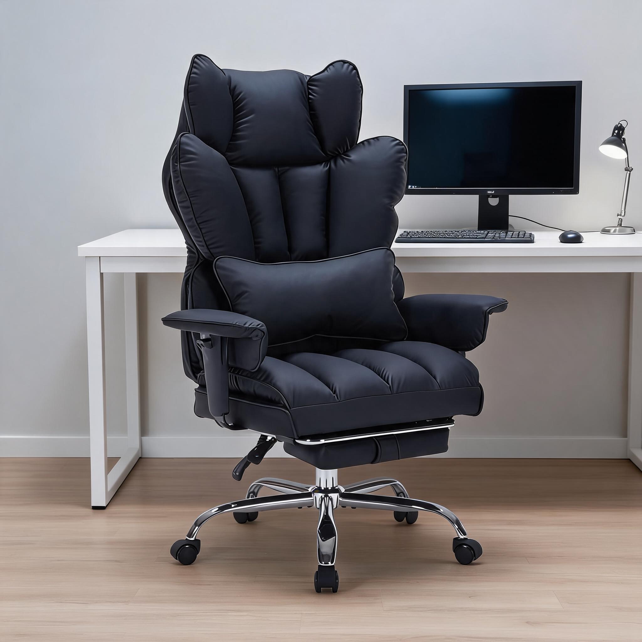 高級感のあるエルゴノミックオフィスチェア。高さ調節可能なフッ - Home Office Or のレビューと価格