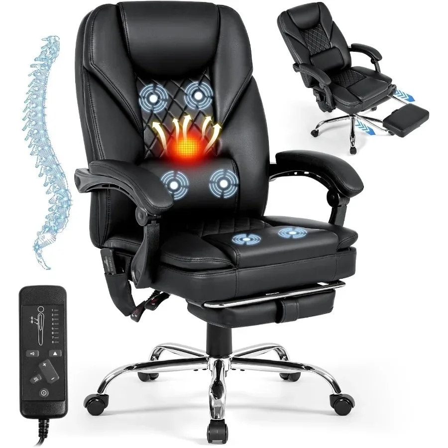 オフィスでの使用に適した、フットレスト付きのヒーター内蔵マッ - Ergonomic Office Chair のレビューと価格